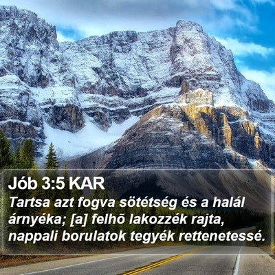 Jób 3:5 KAR Bible Verse Image