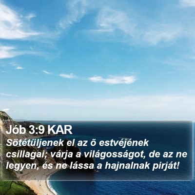 Jób 3:9 KAR Bible Verse Image
