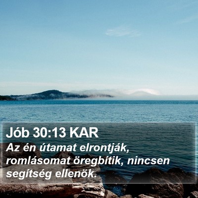 Jób 30:13 KAR Bible Verse Image