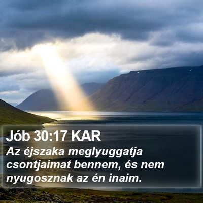 Jób 30:17 KAR Bible Verse Image