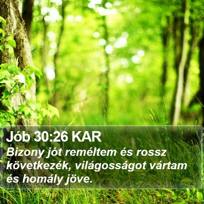 Jób 30:26 KAR Bible Verse Image
