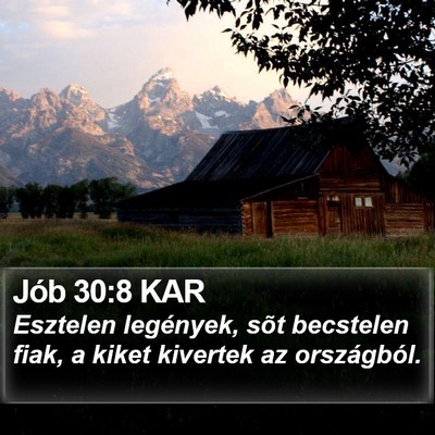 Jób 30:8 KAR Bible Verse Image