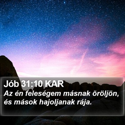 Jób 31:10 KAR Bible Verse Image