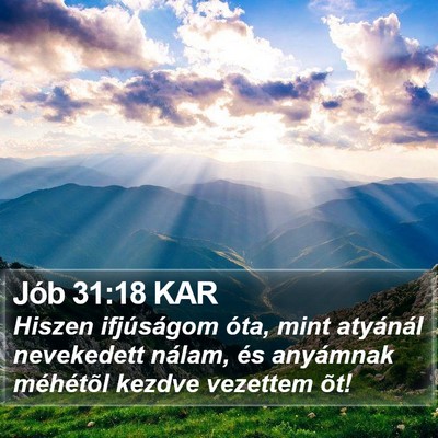 Jób 31:18 KAR Bible Verse Image