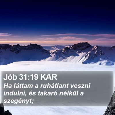 Jób 31:19 KAR Bible Verse Image