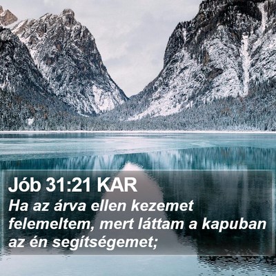 Jób 31:21 KAR Bible Verse Image