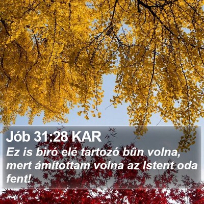 Jób 31:28 KAR Bible Verse Image