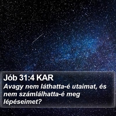 Jób 31:4 KAR Bible Verse Image