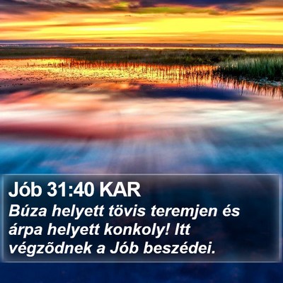 Jób 31:40 KAR Bible Verse Image