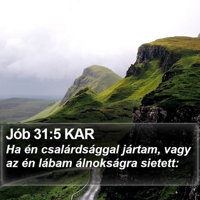Jób 31:5 KAR Bible Verse Image