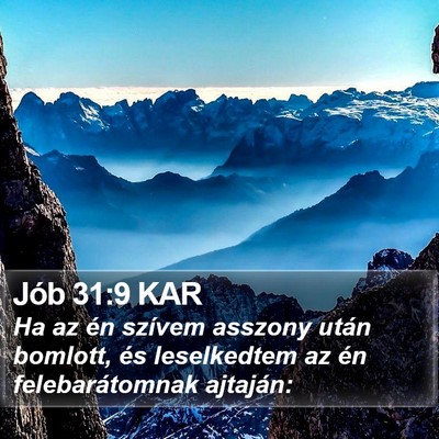 Jób 31:9 KAR Bible Verse Image