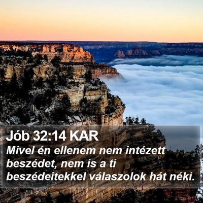 Jób 32:14 KAR Bible Verse Image