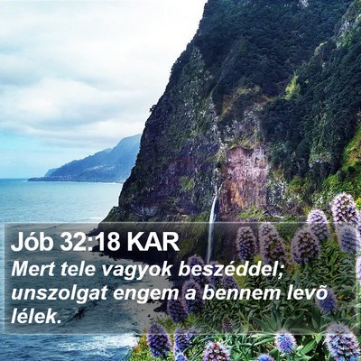 Jób 32:18 KAR Bible Verse Image