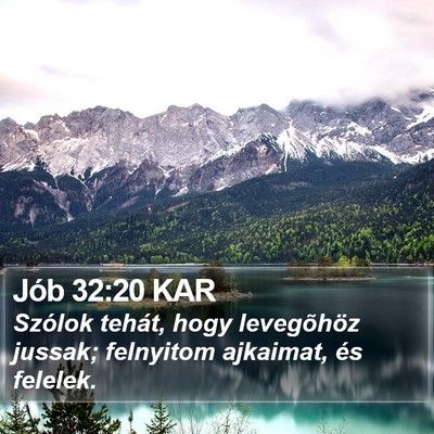 Jób 32:20 KAR Bible Verse Image