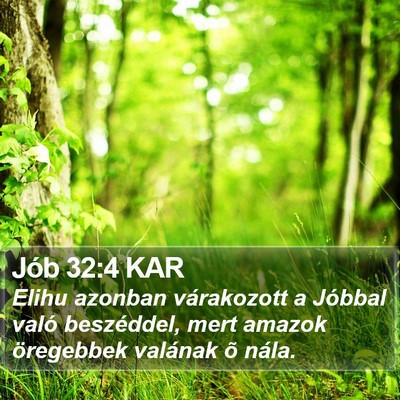 Jób 32:4 KAR Bible Verse Image