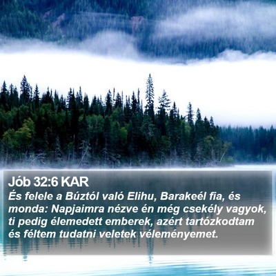Jób 32:6 KAR Bible Verse Image