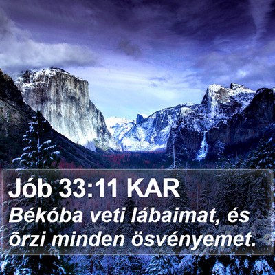 Jób 33:11 KAR Bible Verse Image