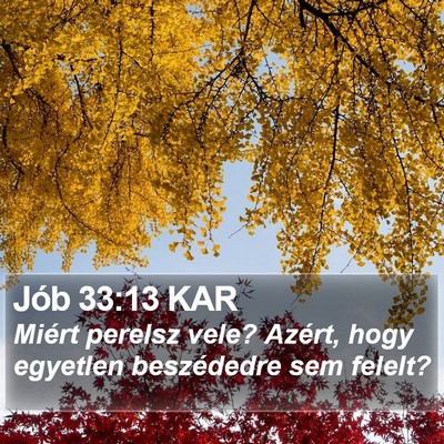 Jób 33:13 KAR Bible Verse Image