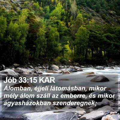 Jób 33:15 KAR Bible Verse Image