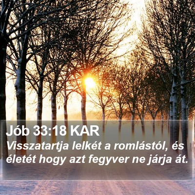 Jób 33:18 KAR Bible Verse Image
