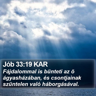 Jób 33:19 KAR Bible Verse Image