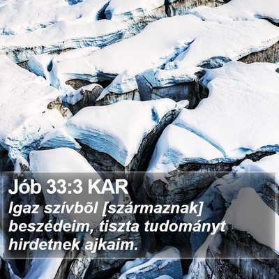 Jób 33:3 KAR Bible Verse Image