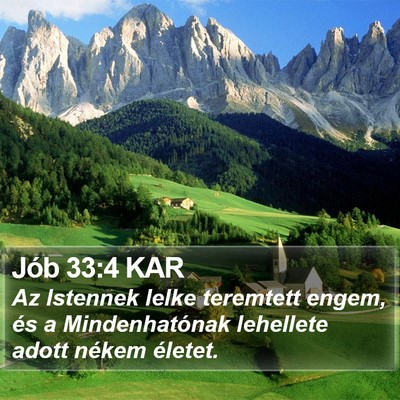 Jób 33:4 KAR Bible Verse Image