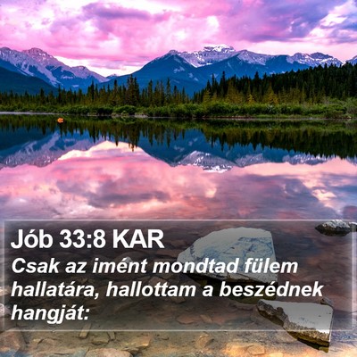 Jób 33:8 KAR Bible Verse Image