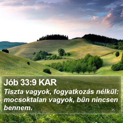 Jób 33:9 KAR Bible Verse Image