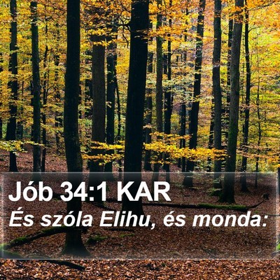 Jób 34:1 KAR Bible Verse Image