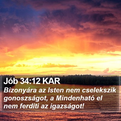 Jób 34:12 KAR Bible Verse Image