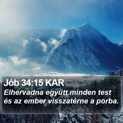 Jób 34:15 KAR Bible Verse Image