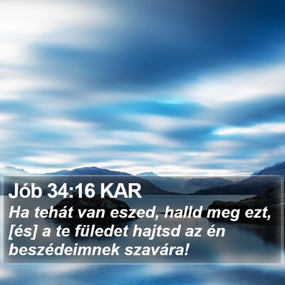 Jób 34:16 KAR Bible Verse Image