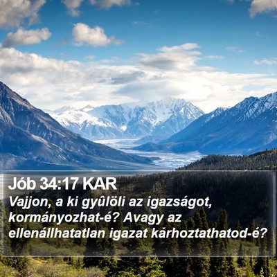 Jób 34:17 KAR Bible Verse Image