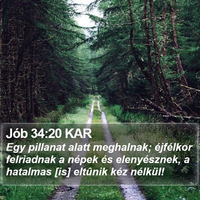 Jób 34:20 KAR Bible Verse Image