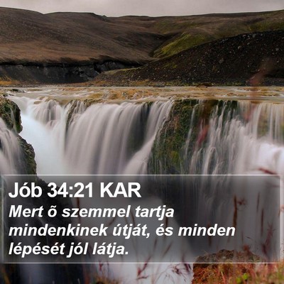 Jób 34:21 KAR Bible Verse Image