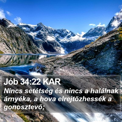 Jób 34:22 KAR Bible Verse Image