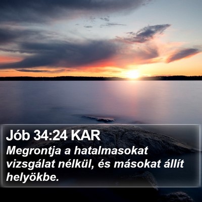 Jób 34:24 KAR Bible Verse Image