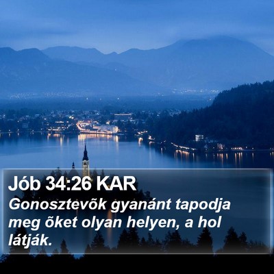Jób 34:26 KAR Bible Verse Image