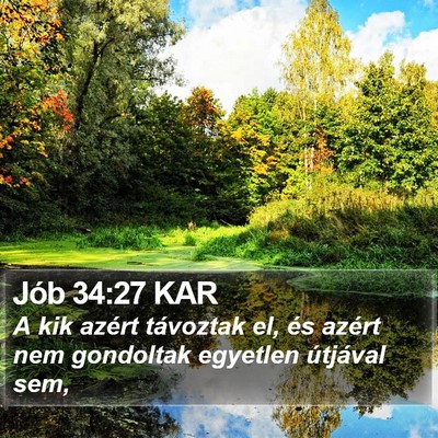 Jób 34:27 KAR Bible Verse Image
