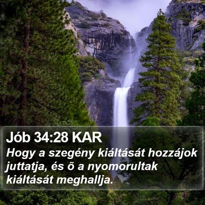 Jób 34:28 KAR Bible Verse Image