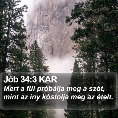 Jób 34:3 KAR Bible Verse Image