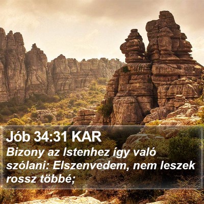 Jób 34:31 KAR Bible Verse Image