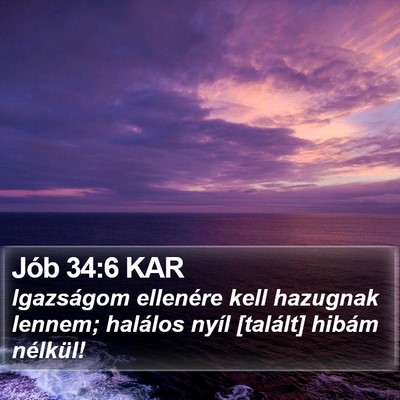Jób 34:6 KAR Bible Verse Image