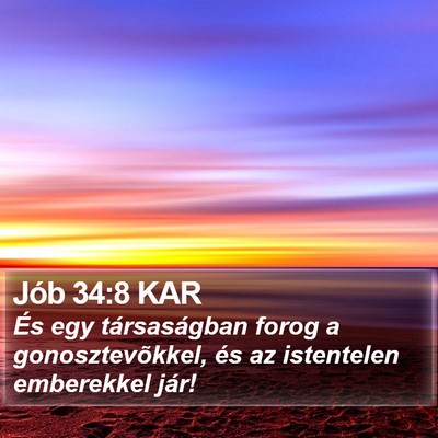 Jób 34:8 KAR Bible Verse Image
