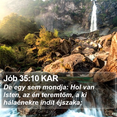 Jób 35:10 KAR Bible Verse Image