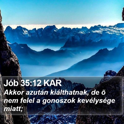 Jób 35:12 KAR Bible Verse Image