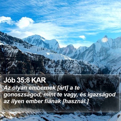 Jób 35:8 KAR Bible Verse Image