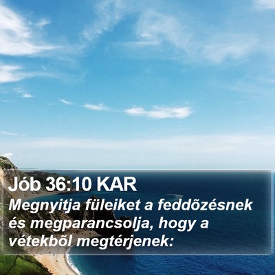 Jób 36:10 KAR Bible Verse Image