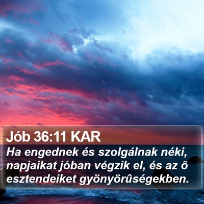 Jób 36:11 KAR Bible Verse Image